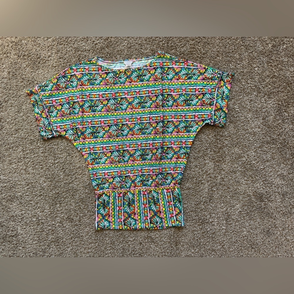 Trina Turk Printed Bora Stripe Colorful Tunic - Picture 6 of 10